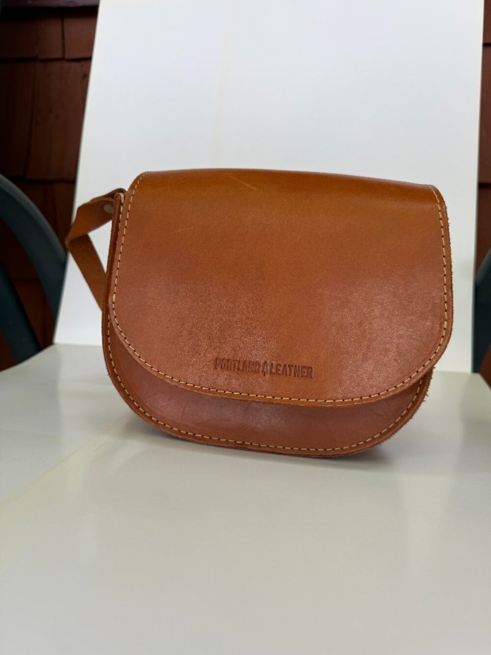 Portland Leather Full Grain Vegetable Tanned Saddle Crossbody Bag